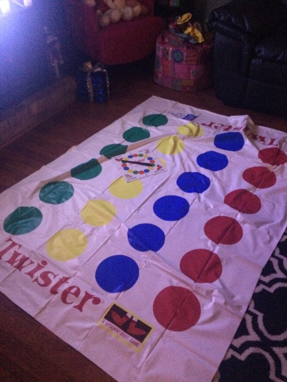 Playing Twister is an excellent way to be successful, don't you think?! 
